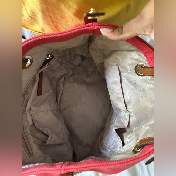 Michael Kors Red/Coral Tote - Picture 3 of 12